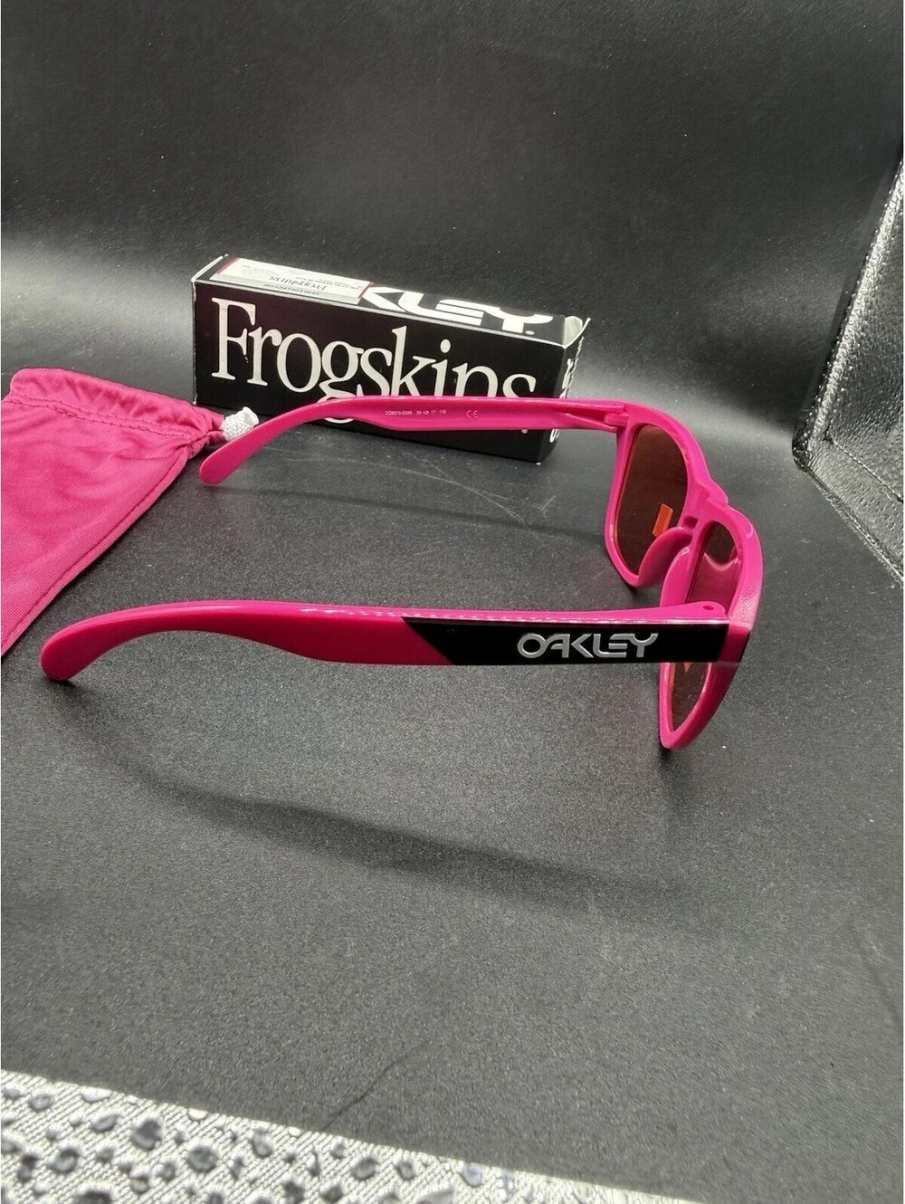 Oakley Frogskin Dark Berry Black/Prizm Trail Lenses OO9013-G355